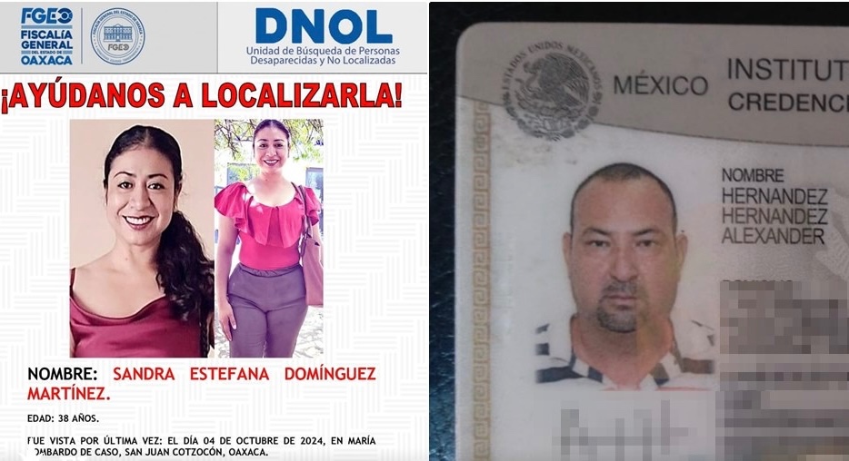 Desaparecen abogada Sandra y esposo Alexander en límites de Tuxtepec y Playa Vicente