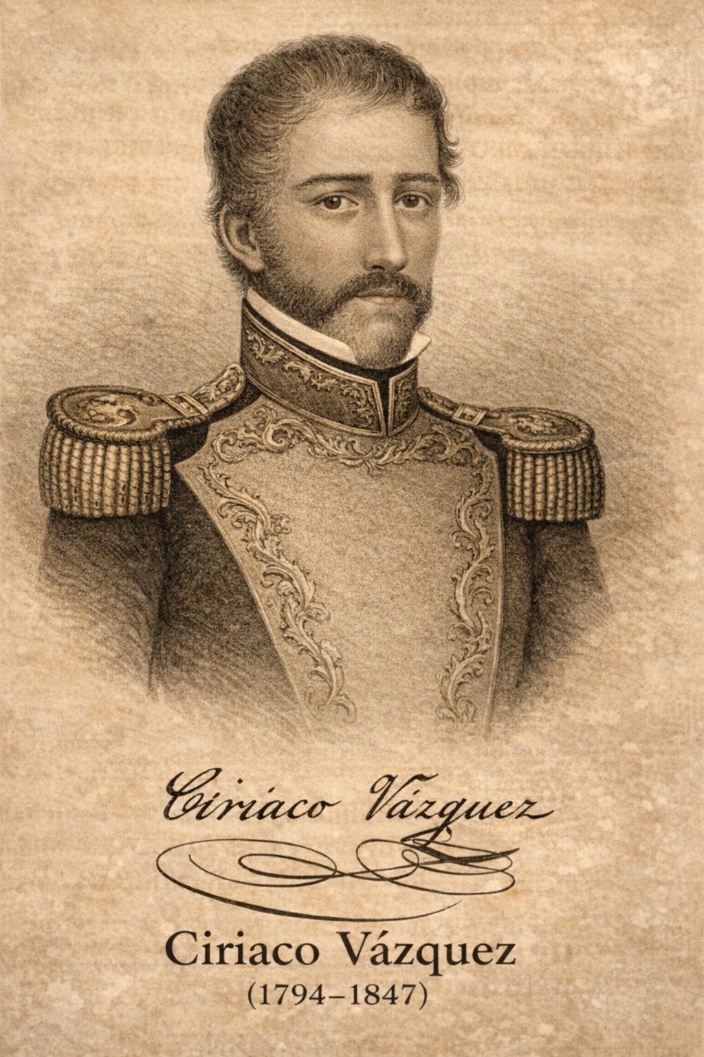 179 Aniversario del Fallecimiento del General Ciriaco Vázquez (1794-1847)